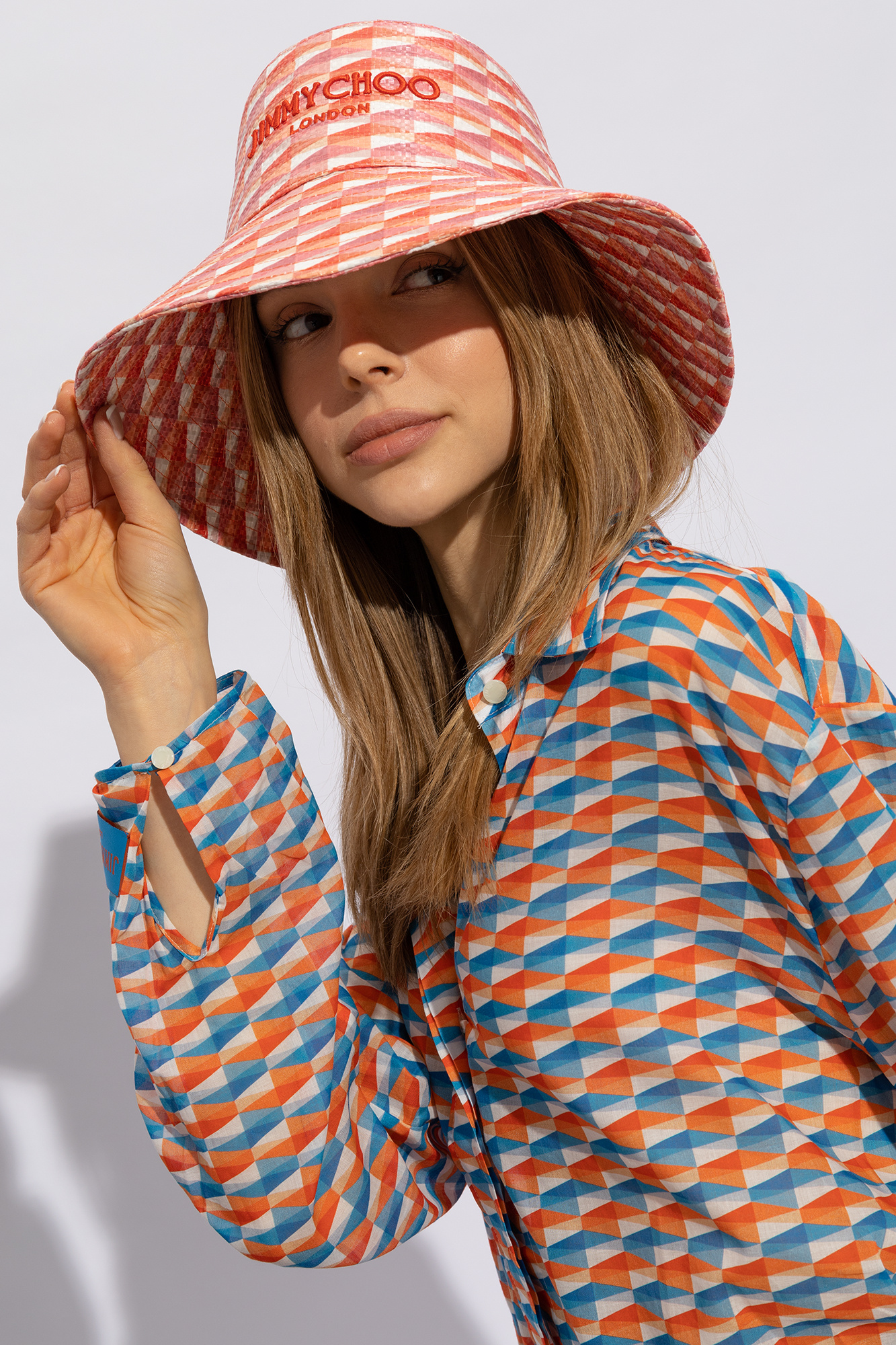 Multicolour Patterned hat 'Catalie' Jimmy Choo - SchaferandweinerShops  Canada - A bucket hat is an essential staple for any season and this black  one from